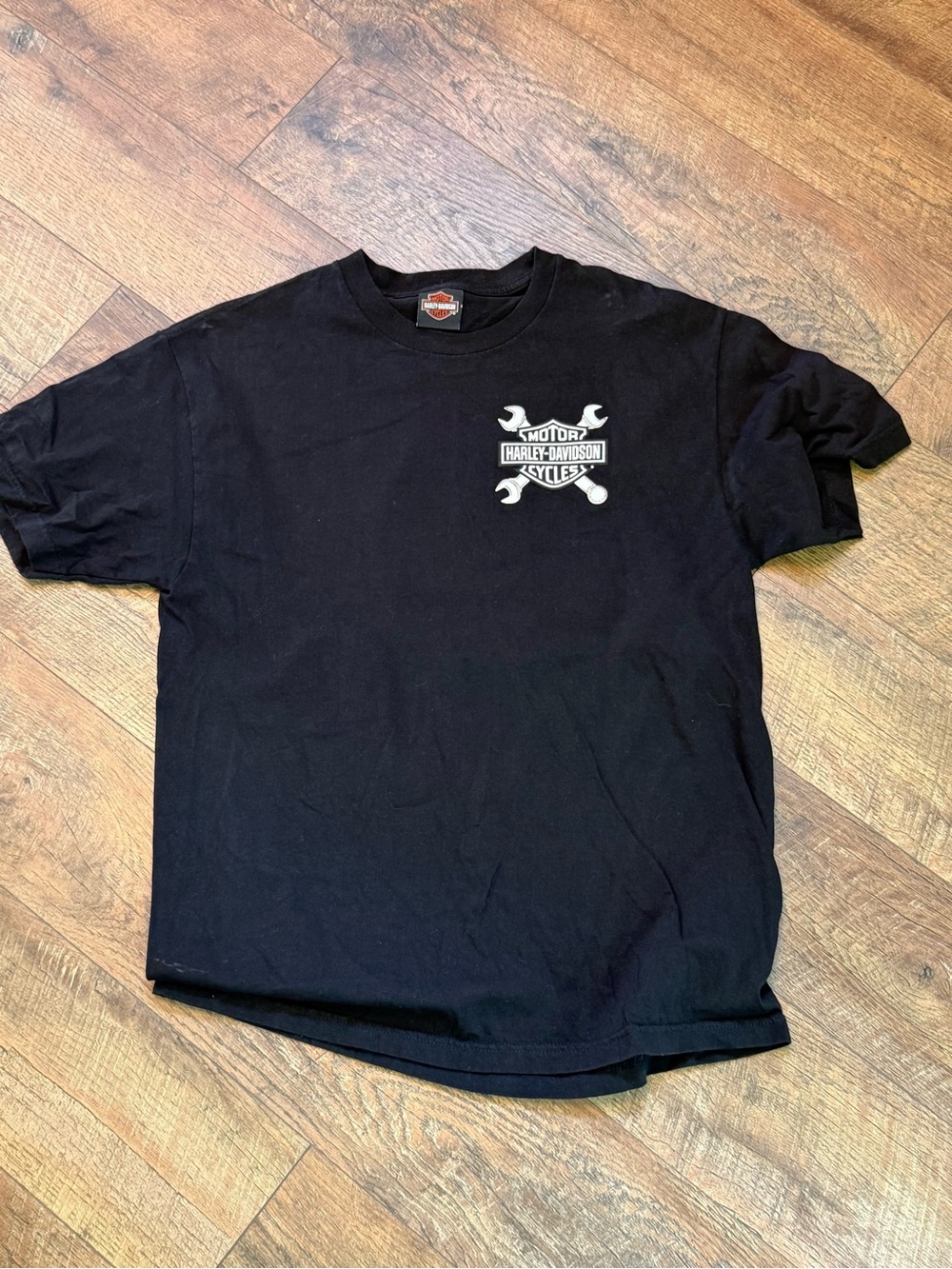 Harley-Davidson Black Short Sleeve Tee with Wrench Logo